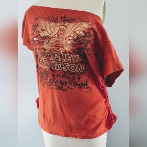 Harley-Davidson Arizona Orange Cropped And Tied Graphic T-Shirt - Size M